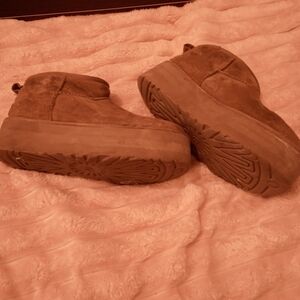 UGG Tan Suede Ankle Booties